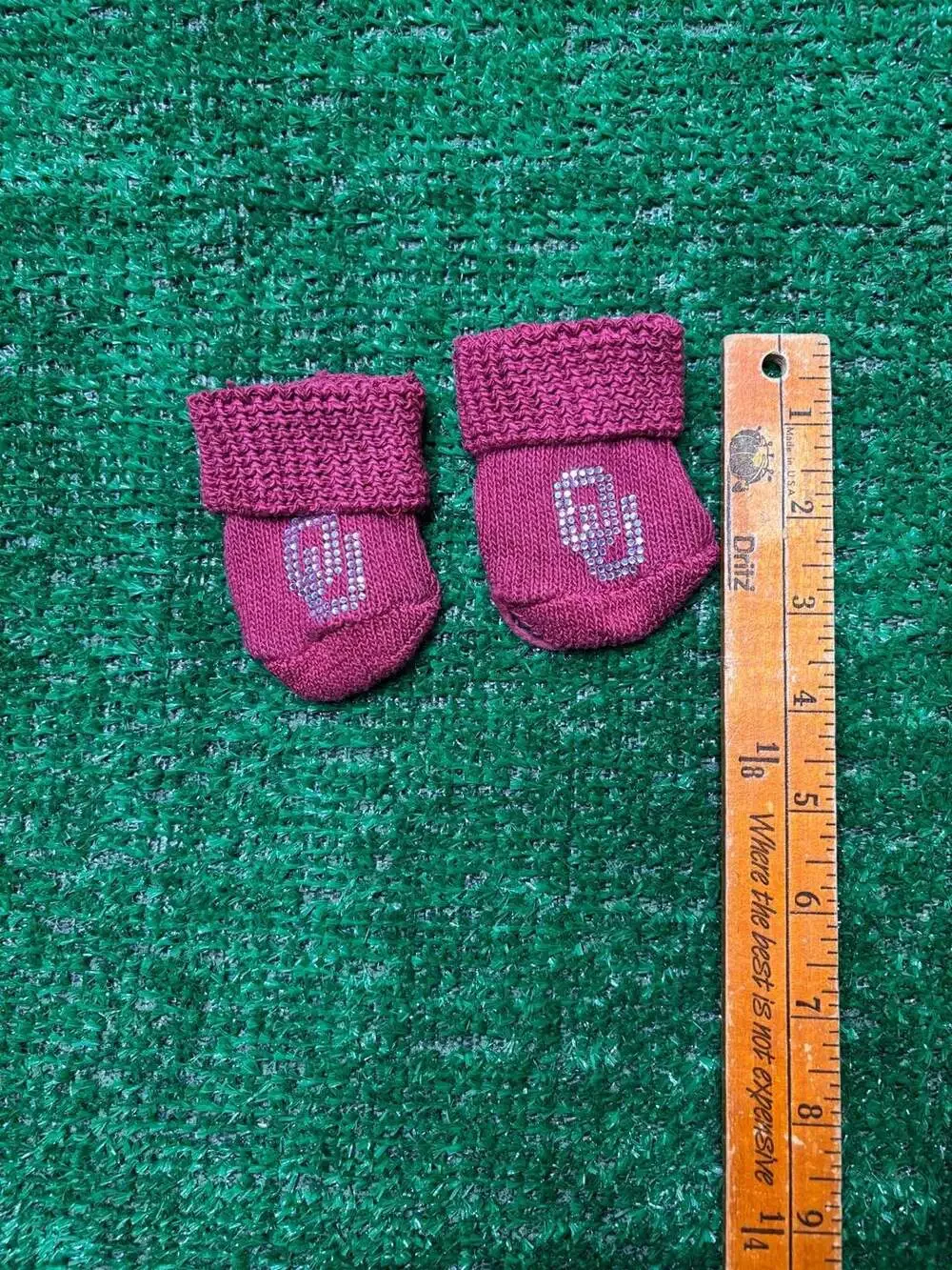 Two Feet Ahead Oklahoma Sooners Baby Infant Bootie With Rhinestone OU
